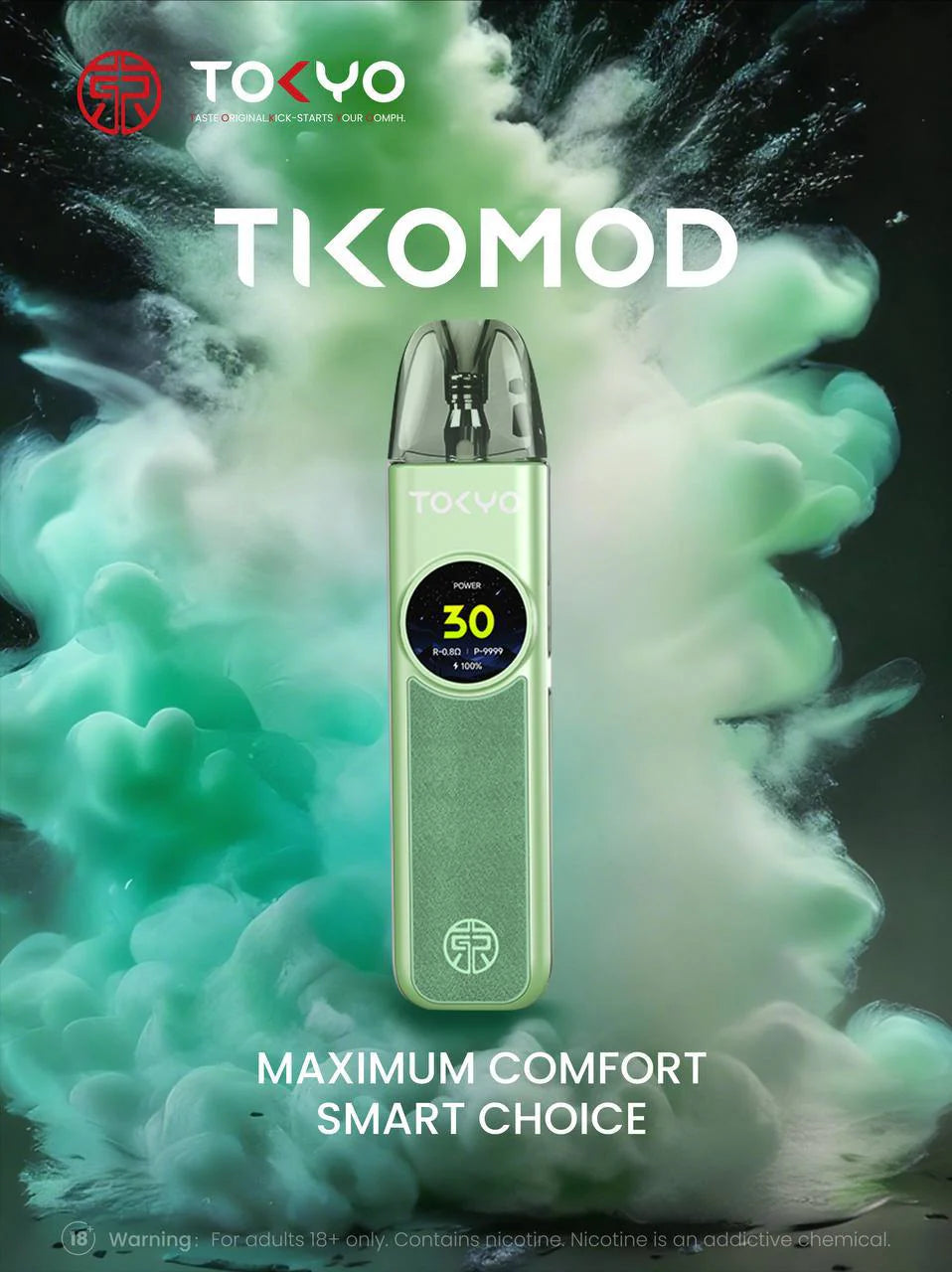 TOKYO TIKO MOD 東京帝刻菸油套裝｜智慧螢幕注油主機 霧化套裝-台灣現貨
